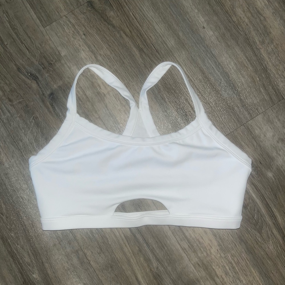 White Women's Sports Bra